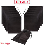 12 Pack Shoe Bags for Travel Non-Woven with Rope for Men and Women Large Shoes Pouch Storage Packing Organizers