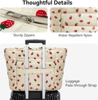 Puffer Tote Bag with Pouch,Women's Lightweight Quilted Shoulder Bag,15.6"/17.3" Laptop Travel Weekender for Work & Nurses