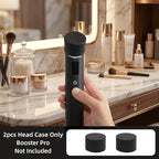 2Pcs Head Case for Age-R Booster Pro, Silicone Protective Head Cap Suitable for Age-R Booster Pro Beauty Device Accessory (Black)