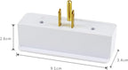 3 Outlet Adapter Extender, 3 Way Grounded Plug Splitter, 1 to 3 Plug Outlet Splitter, White,2 Pack.