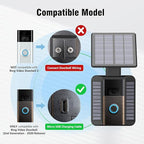 6W Solar Charger Compatible with Ring Video Doorbell (2020 Release), Micro USB Port Only, Not Compatible with the 2025 Type-C Interface doorbell