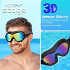 Swim Goggles No Leaking Anti-Fog Pool Goggles Swimming Goggles for Adult Men Women Youth, UV Protection 180° Clear Vision