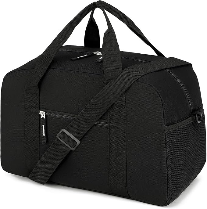 Uarition 14 inch Small Gym Bag for Men & Women, Mini Duffle Bag for Travel Sports, Lightweight Carry On Duffel Bag, Black
