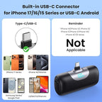 [2 Packs]Mini Portable Charger for iPhone 17/16, 5500mAh LCD Display USB C Power Bank,Fast Phone Charging Travel Pocket Size Battery Pack for iPhone 17/17 Pro/17 Pro Max/Air/16/15 Series,Android,etc