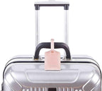 Travelambo Luggage Tags for Suitcases PU Leather Travel Tags Bag Tags Privacy Protection Travel Essentials