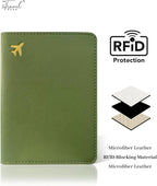 Passport Holder for Travel Essentials,RFID Blocking Passport Cover Case for Travel Accessories,Travel Wallet for Women Men (Army Green)