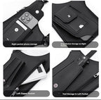 Leather Shoulder Armor Hidden Underarm Strap Wallet Adjustable Anti Pickpocket Accessories with Double Bag for Men, Women Leather Armor (pink)