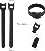 MVYC 150PCS 8 Inch Cable Ties Reusable Multi-Purpose Wire Ties Cord Organizer Adjustable Cable Management 5 Colors