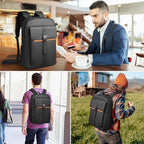 hk Slim Laptop Backpack for Men Women, Lightweight Business Backpacks 17.3 Inch Water-resistant Computer Bag for College Work Daily