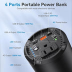 Portable Power Bank with 100W AC Outlet, 98Wh/27000mAh with 65W PD USB C, Travel Portable Battery Pack Laptop Power Bank for HP, Notebooks, MacBook1