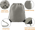 BeeGreen 20 Pieces Gray Drawstring Backpack Bags Bulk Nylon Gym Backpacks Cinch Sinch Christmas Bag for DIY Travel Sports Sack Personlized Sackpacks for Heat Vinyl