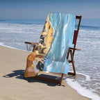 Cat Microfiber Beach Towel for Women, Adults - Cute Personalized, Oversized, Quick Dry, Sand Free - 30"x 60"
