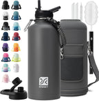 DYSANKY Insulated Water Bottle | Thickened Stainless Steel for Gym and Hiking with Straw, Carrier Bag, Handle Strap | BPA-Free 87 oz