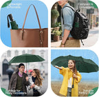 Travel Compact Umbrella, Folding Travel Umbrella for Rain and Shine Small, Windproof Automatic Open/Close, Portable Umbrellas
