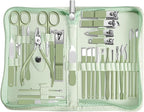 30 in 1 Manicure kit Personal Care Men's Accessories, Professional Nail Kit Pedicure Kit, Toe Nail Clippers for Men and Beauty Tools Portable Set, Travel Deluxe Beauty Tools Convenience Set(Green)