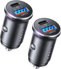 LISEN Car Charger USB C, 69W Cigarette Lighter USB Charger Adapter, Car Accessories Gifts for Men, Mini USBC Cars Fast Charging Adapter USBC Type C 12V Plug Outlet, for iPhone 17 Pro Max 16 15 14 13