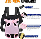 Pawaboo Adjustable Carrier Backpack for Dog Cat, Pet Front Dog Carrier Purses Cat Travel Bag, Legs Out, Easy-Fit for Traveling Hiking for Small Dogs Cats Puppies, S, Pink