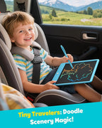 TEKFUN 12 Inch LCD Writing Tablet for Kids, Coloring Drawing Pad, Mess Free Doodle Board, Airplane Travel Toys for Boys and Toddlers, Road Trip Essentials, Gifts for 3 4 5 6 7 8 Year Old Girls(Blue)