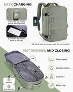 coofay Vacuum Backpack Travel with Pump Vacpack Travel Backpack with Vacuum System Mochila de Viaje Compresion al Vacio Easyvacpack Airbag Backpacks for Traveling Carry on Luggage