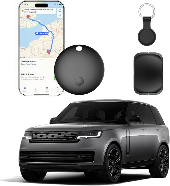 Mini GPS Tracker for Vehicles (iOS & Android Compatible) | Hidden Magnetic Car Tracking Device, No Monthly Fee or Subscription, Smart Tags Finder for Keys, Luggage, Wallet, Suitcases