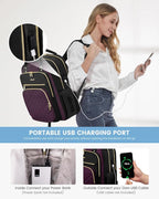 LOVEVOOK Laptop Backpack for Women with Separate Laptop Compartment, 15.6" Water Resistant Lightweight Daypacks for College Travel Work Business, Nurse Teacher Computer Bags
