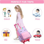 VASCHY Rolling Luggage for Kids, Cute Travel Carry on Suitcase for Girls/Toddlers/Children with Wheels 18inch Unicorn