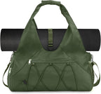 Forestfish Gym Bag For Women With Yoga Mat Holder & Shoe Compartment & Wet Dry Storage Pocket & Adjustable Strap