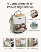 LOVEVOOK Laptop Backpack for Women with Giant Tumbler Holder Pocket, 17.3 inch Travel Work Bag Purse for Nurse Teacher, Waterproof Casual Daypack Bookbag for College Business