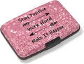 Credit Card Holder, Mini Aluminum Card Wallet RFID Blocking Slim Metal Hard Card Case for Women Men, Work Hard