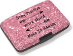 Credit Card Holder, Mini Aluminum Card Wallet RFID Blocking Slim Metal Hard Card Case for Women Men, Work Hard