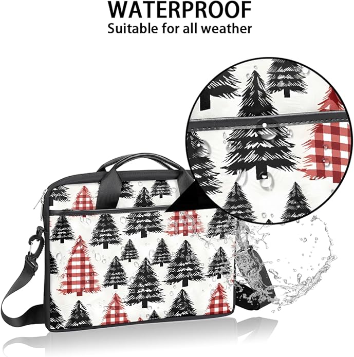 Laptop Shoulder Bag for Women Men, Waterproof Computer Case Messenger Bag Briefcase for Business Office Travel