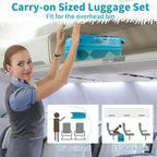 Goplus 2 PCS Kids Luggage, 13" & 16" Carry-on Suitcase w/Spinner Wheels, Telescopic Handle, Hard Shell Rolling Trolley Luggage for Toddler Boys Girls Travel, Airline Approved (Blue, Racing Car)