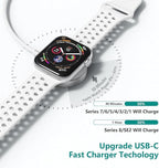 3 in 1 Apple Watch Charger,6ft Fast Magnetic iWatch/USBC/Lightning to USB C Charging Cable Cord and Type C Wall Block for iWatch Series 11/10/9/8/7/SE/6/5/4/3/2, iPhone 17 16 15 14 13 12 Pro Max Plus