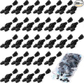 Tondiamo 200 Pairs Ear Plugs Reusable Silicone Earplugs with Cord Sleeping Individually Wrapped Hearing Protection Noise Cancelling Earplugs for Work Construction Shooting Sports (Black)