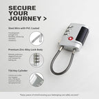 Luggage Locks TSA Approved 2 Pack, Small Combination Padlock, TSA Locks for Luggage, Combo Cabel Padlock for Travel Suitcase, Gym Locker, Gun Case, Ammo Can, Backpack Zipper (Black+Silver)