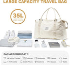 HYC00 Travel Duffel Bag,Carry-on Overnight Weekender Bags for Women,Sports Tote Gym Bag with Wet Pocket