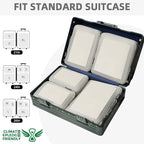 BAGAIL 4 Set/6 Set/8 Set Compression Packing Cubes Travel Accessories Expandable Packing Organizers (Square Mesh, 06-Grey)