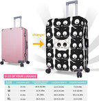 Travel Luggage Cover, Black White Cats Washable Elastic Stretch Anti-scratch Suitcase Sleeve Protector with Concealed Zipper for Wheeled Luggage Fits 25-28 Inch