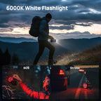 2 Pack Collapsible LED Camping Lantern, Consciot USB C Rechargeable and Battery Powered 2-in-1 Emergency Light with Flashlight and Magnetic Base, Power Outages Hurricane Supplies Survival Kits,Black
