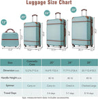 Luggage Sets 4Pc Hardshell Suitcase Sets for Travel with TSA Lock