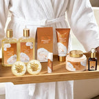 Mothers Day Gift Basket for Mom, Gifts for Women - 10-Piece Vanilla Bath and Body Gift Set for Women, Spa Gift Basket for Women, Spa Kit, Self Care Kit | Gifts for Valentines Day, Birthday, Christmas