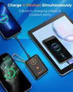 5V 2A Power Bank for Heated Jacket, Heated Vest Battery Pack 10000mAh Portable USB Charger, Power Pack for Heated Stadium Seat Chair, Mobile Phone Charger for iPhone Android with Built-In Cable Fast
