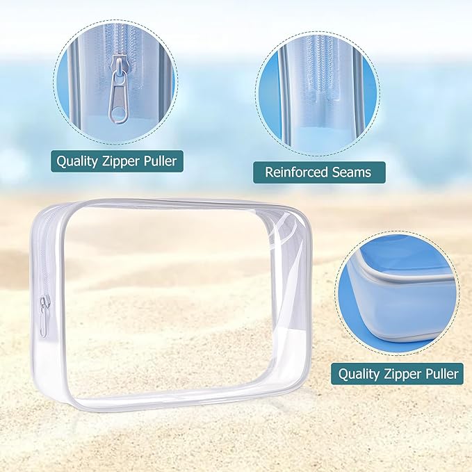 Cosywell Travel Bottles for Toiletries 4PCS 3.4oz/100ml Plastic Squeeze Bottles TSA Approved Travel Size Containers Leakproof Plastic Cream Jars Refillable Cream Lotion(Clear)