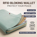 Travel Document Organizer - RFID Passport Wallet Case Family Holder Id Wristlet