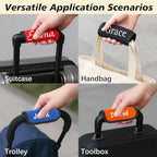 6 Pack Personalized Luggage Handle Wrap with Embroidered Name Custom Soft Grip Handle Cover for Suitcase, Travel Bag Machine Washable Luggage Identifier for Airplane, Cruise, Road Trip