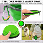 Dog Car Travel Kit – 9 in 1 Gift Set with 2 Pet Seat Belts, Car Net Barrier, 3 Pet Hair Remover, Collapsible Water Bowl & 2 Headrest Hooks – Dog Travel Essentials for Sedan SUV & Truck Vehicle