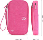 Family Passport Holder Organizer, RFID Blocking Travel Document Case, Lightweight Large Passport Cover Case Waterproof Bag Document Organizer for Women & Men