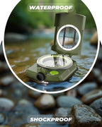 Sportneer Compass: Accurate Durable Lightweight Orienteering Compass with Strap and Carrying Case, Glow in The Dark Waterproof Hiking Essentials for Camping Backpacking, Best Survival Gifts for Kids