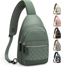 Capolo Sling Bag for Women Men Waterproof Crossbody Bags for Women Trendy Casual Fanny Pack with Convertible Shoulder Strap Chest Bag for Travel Hiking(Green, Medium)