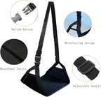 Airplane Foot Hammmock for Plane Travel Accessories Ajustable Foot Rest for Airplane Gadgets,Travel Essentials for Flight Plane,Office,Desk (Black)
